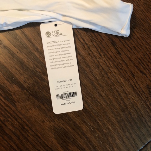 Crz yoga white bikini swim bottom - Picture 2 of 2